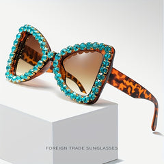 Y2K Rhinestone Butterfly Sunglasses UV400