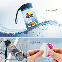 60pcs Construction Vehicles Stickers Waterproof Engineering Vehicles Stickers