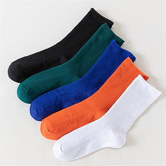 5 Pairs Breathable Mid Tube Socks Women's Stockings