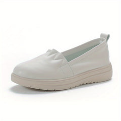 Women's Flat Faux Leather Loafers Lightweight Shoes