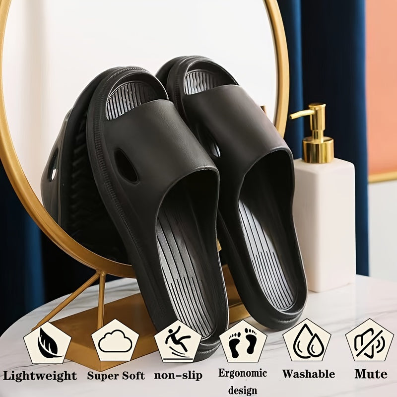 Men's Non Slip Slides Lightweight Open Toe Quick Dry Slippers