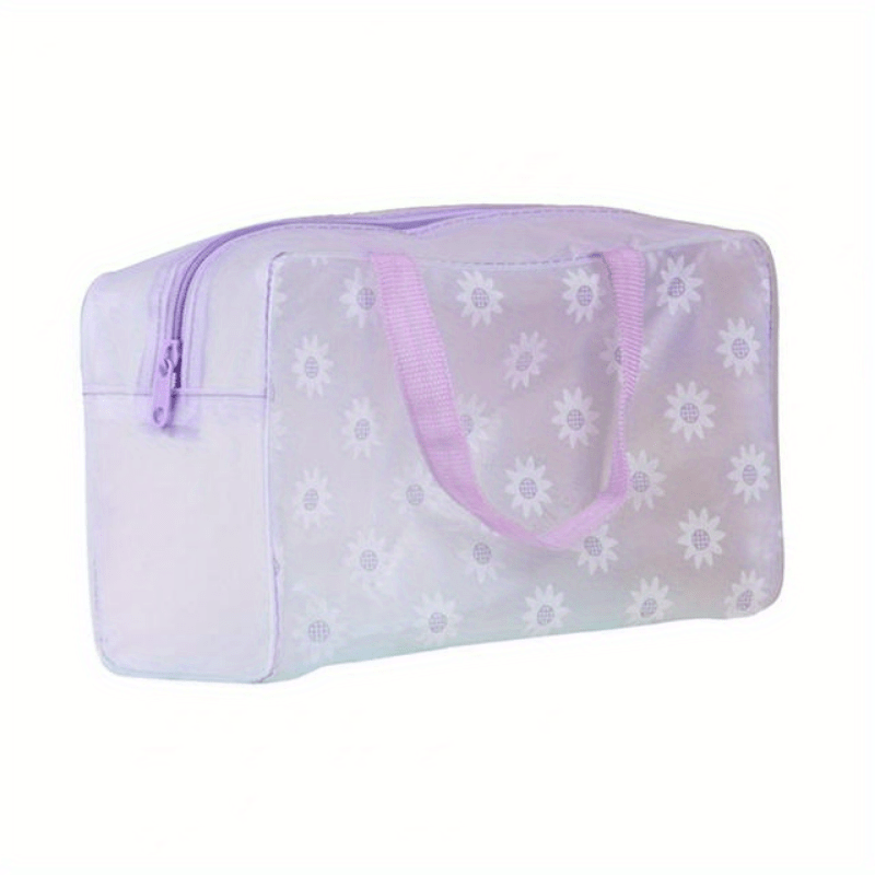 Waterproof Travel Toiletry Bag Flower Pattern Cosmetic Pouch