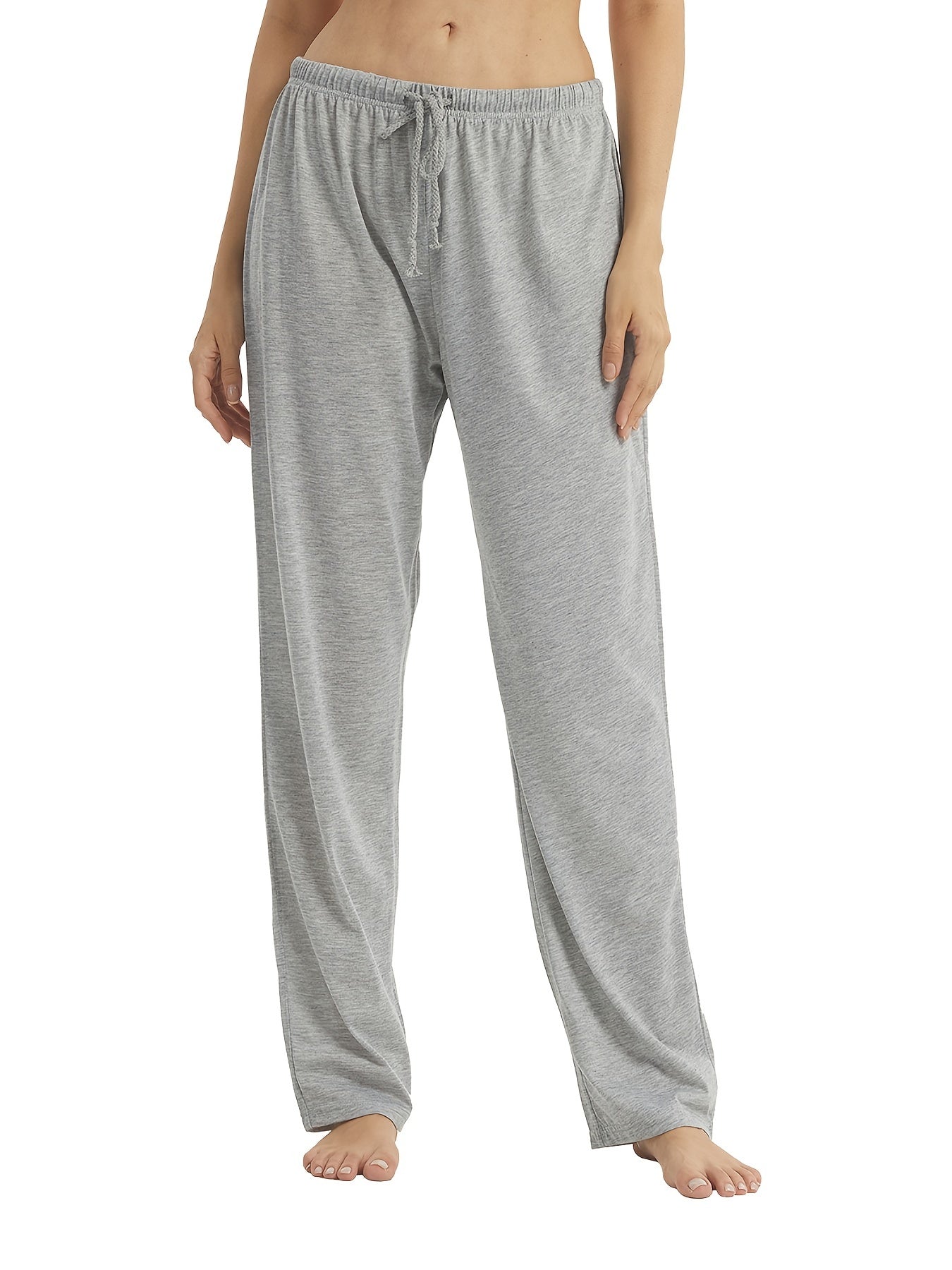 Women's Solid Pajama Pants Soft & Comfy Lounge Pants