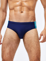 Men's Quick Dry Swim Trunks w/ Side Stripes