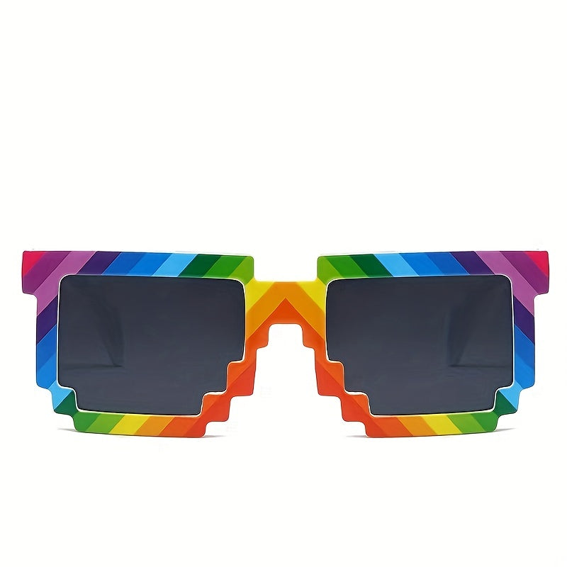 Y2K Rainbow Mosaic Sunglasses UV400