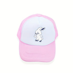 Rabbit Print Y2K Baseball Cap Mesh Breathable Anime Trucker Hat