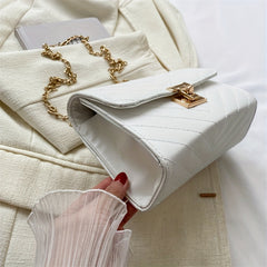 Classic Quilted Shoulder Bag Turn Lock Chain All Match Bag