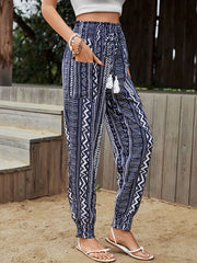 All Over Print Dual Pockets Pants for Women