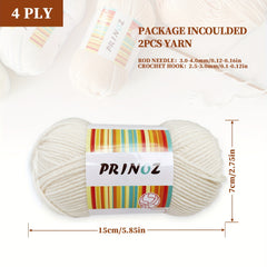 4Ply Crochet Yarn 50g 1.76oz 130m 142yd (2pcs)