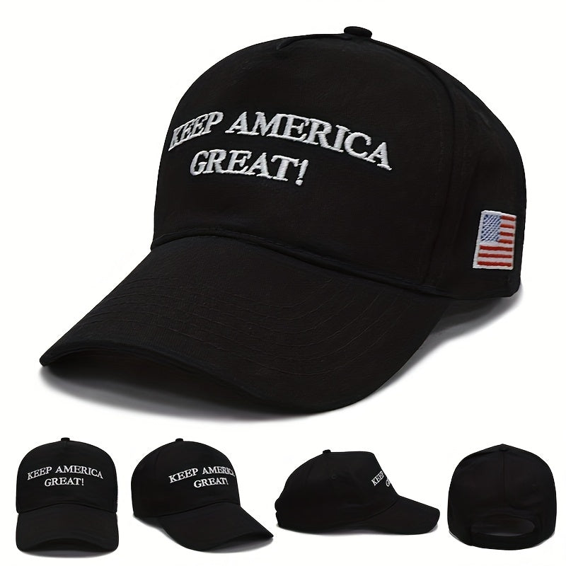 Flag Embroidery Baseball Cap Solid Cotton Dad Hat Unisex Sports Hat