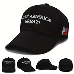 Flag Embroidery Baseball Cap Solid Cotton Dad Hat Unisex Sports Hat