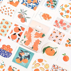 Orange Series Journal Decorative Stickers Scrapbooking Stick Label