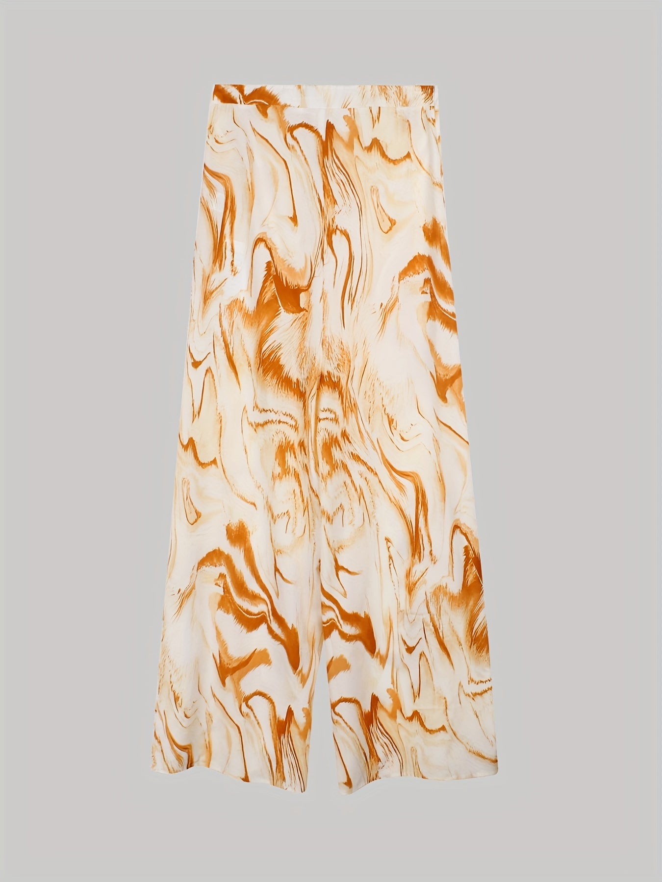 Abstract Print Wide Leg Jumpsuit Sleeveless Summer Women's Clothing
