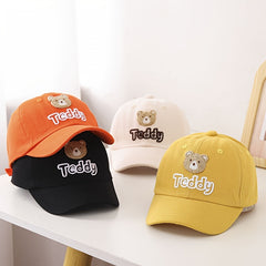 Kids Bear Embroidered Baseball Cap Sun Protection Sunshade Hat
