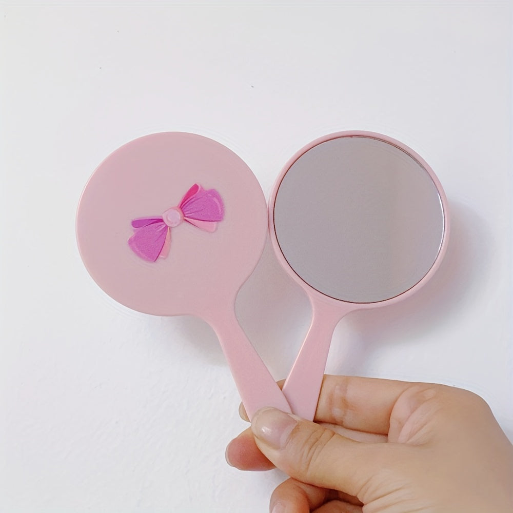 Cartoon Makeup Hand Mirror, Portable Cosmetic Touch up Mirror