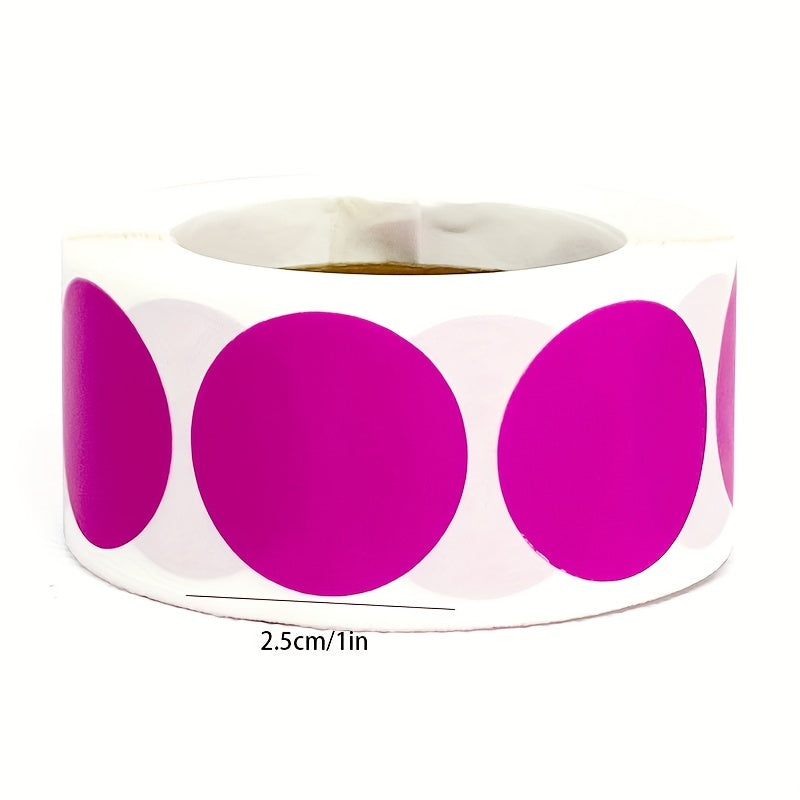 500pcs 1in Round Coding Labels Self Adhesive Circle Dot Sticker 6 Colors