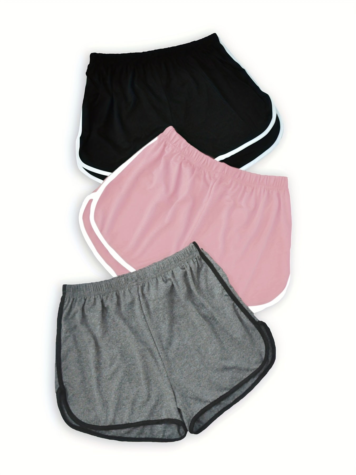 3 Pack Plus Size Sporty Pajama Bottoms Set Women's Plus