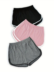 3 Pack Plus Size Sporty Pajama Bottoms Set Women's Plus