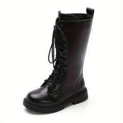 Girls Lace Up High Boots, Fall Winter Shoes