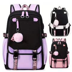 Schoolgirl Backpack High School Casual Boys Bag Decompression Waterproof