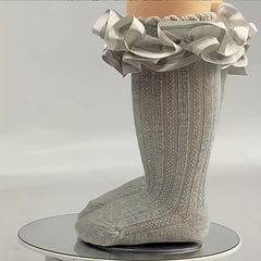 Girls Kids Lace Ruffled Crew Socks Sweet Breathable Comfy Skin-friendly