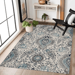 Bohemian Vintage Area Carpet - Anti Slip Large Living Room Rug