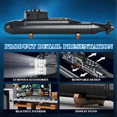 Military Type 094 Nuclear Submarine Building Blocks Set