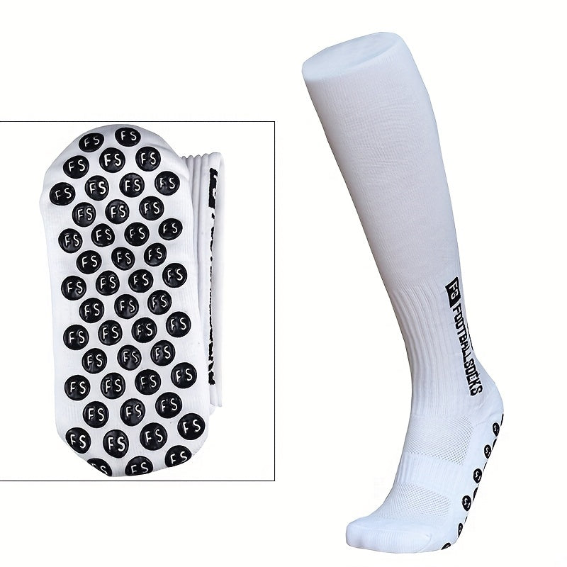 Non slip Silicone Bottom Athletic Socks Over The Calf Long Sports Socks