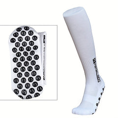Non slip Silicone Bottom Athletic Socks Over The Calf Long Sports Socks