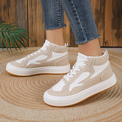 Women's High Top Lace Up Platform Sneakers