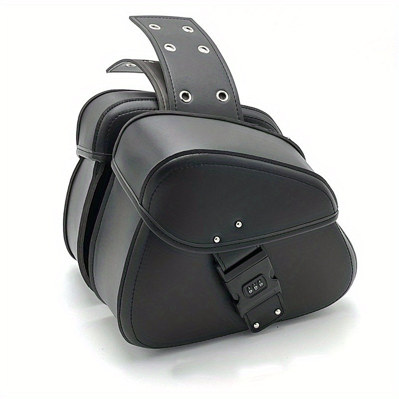 Stylish Motorcycle Side Bags 1 Pair Password Lock & Single Snap Lock