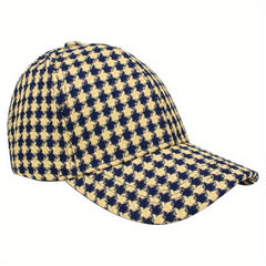 Grid Baseball Cap Outdoor Sun Cap for Men and Women