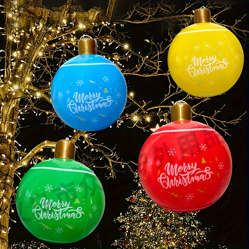 1pc Inflatable Christmas Ball Yard Decoration Toy