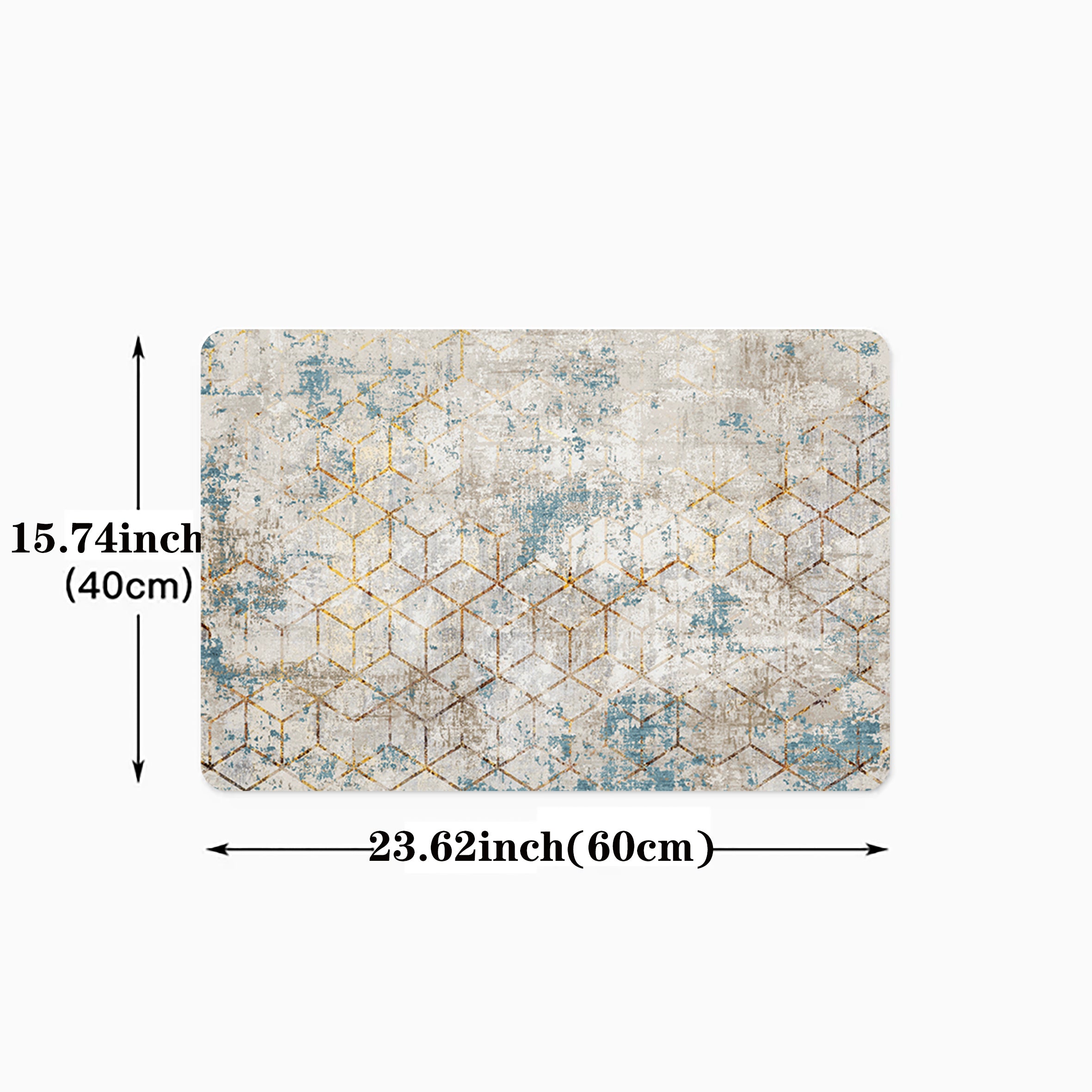 Absorbent Anti Slip Kitchen and Bath Mat Modern Abstract