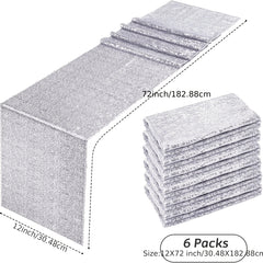 6pcs Sequin Table Runner for Party Decoration