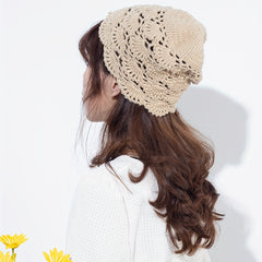 Classic Crochet Khaki Beanie Casual Elastic Knit Hat