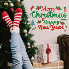 6pcs Christmas Window Stickers - Self-adhesive Holiday Wall Decorations