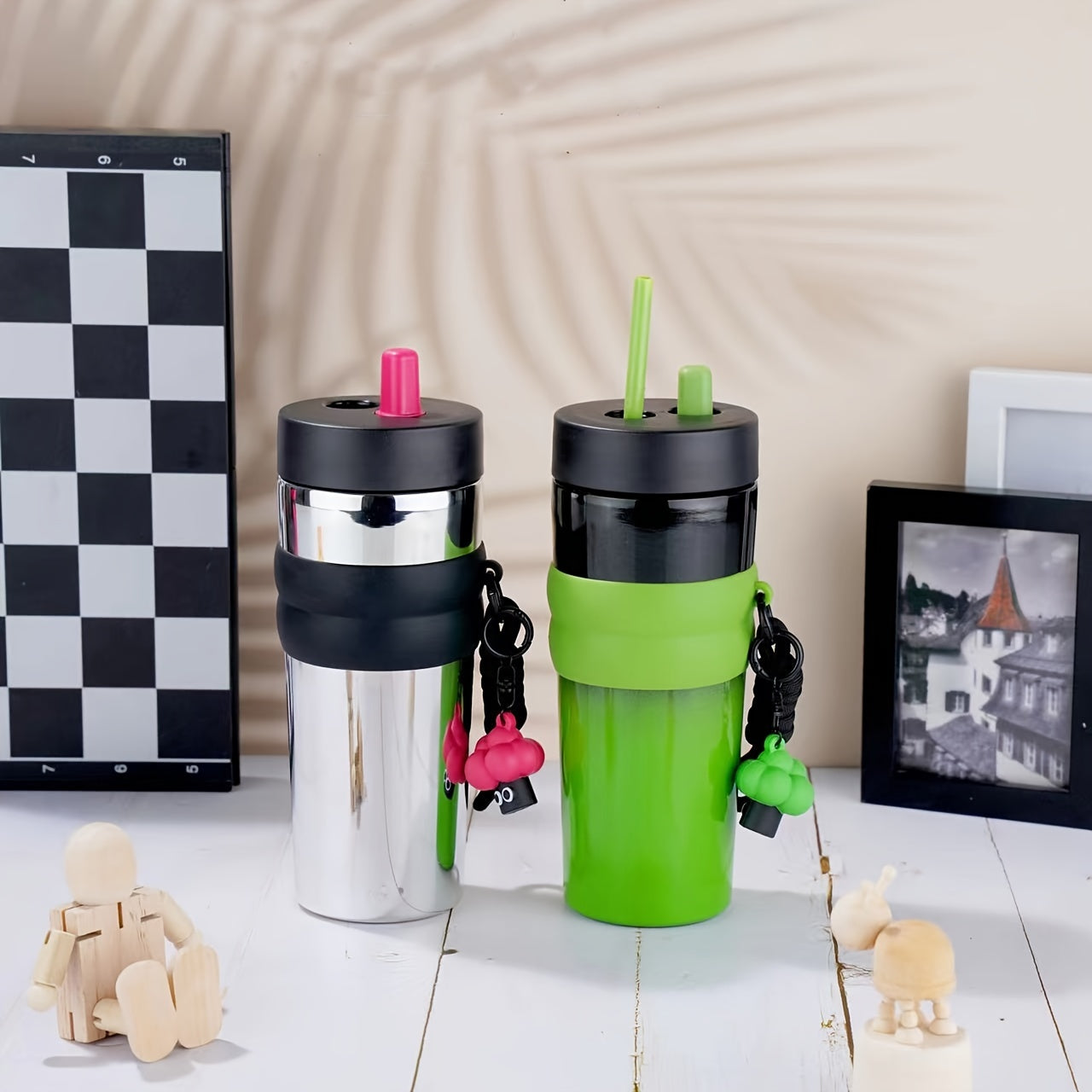 316 Stainless Steel 710ml Gradient Vacuum Water Cup Portable Coffee Cup