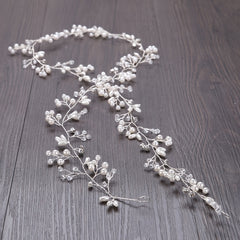 Western Wedding Hair Crown Faux Pearl Ornaments