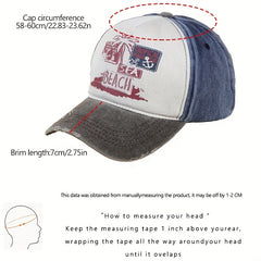 Unisex Adjustable Baseball Cap with Broken Hole for Outdoor Sport