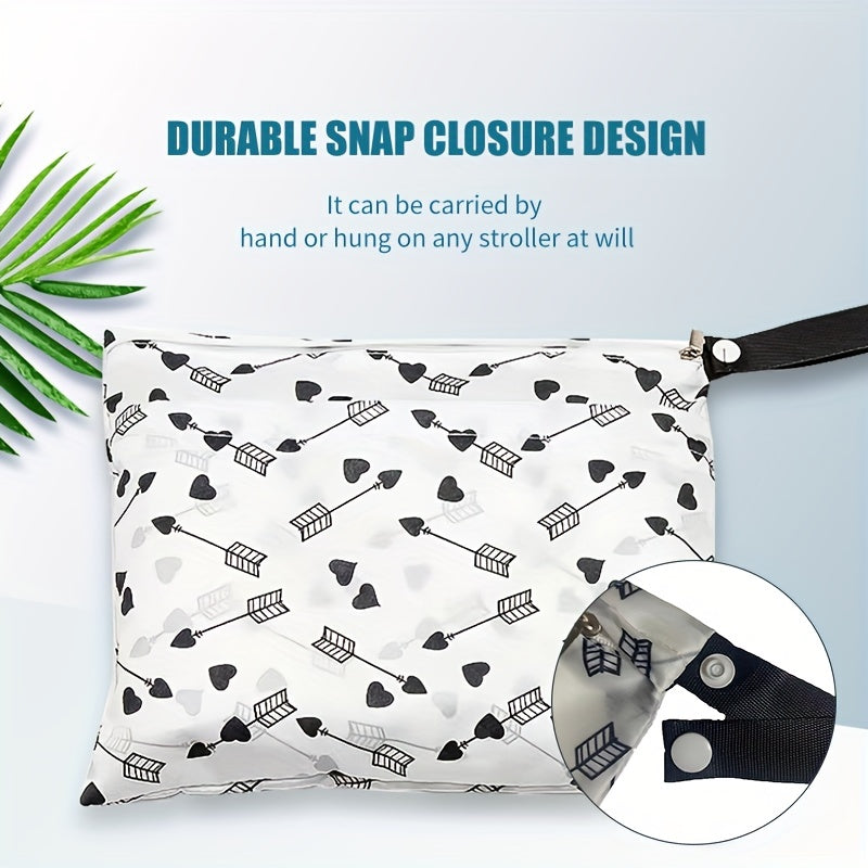Double Zipper Wet Dry Waterproof Bag Diaper Storage Portable Bag