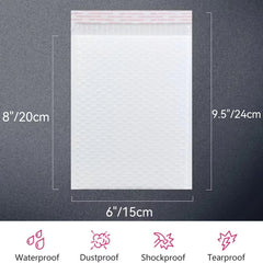 25 Pack Bubble Mailers Self Seal Padded Envelopes Waterproof Bags