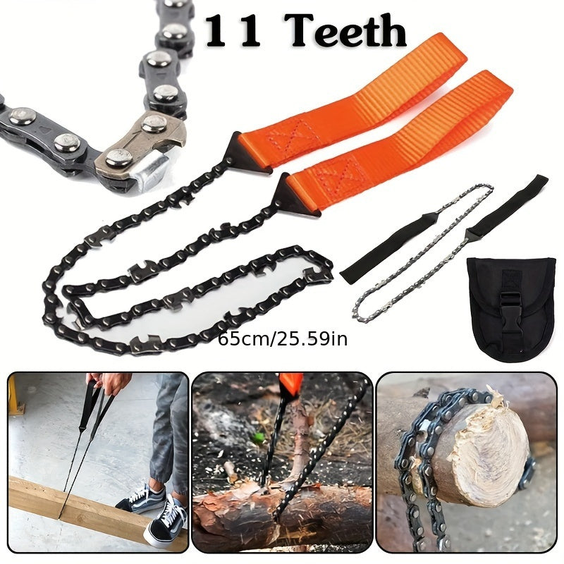 60 96 Cm Pocket Chain Saw Steel Hand Saw Outdoor Wood Cutting Tool