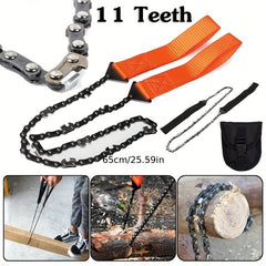 60 96 Cm Pocket Chain Saw Steel Hand Saw Outdoor Wood Cutting Tool