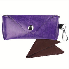 Men's Faux Leather Glasses Case with Lobster Clasp