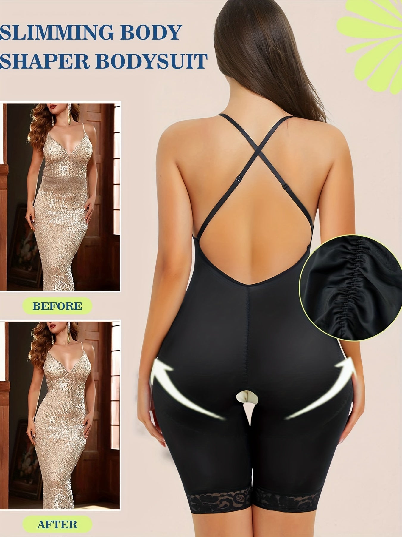 Sports Cami Shapewear Tummy Control Body Shaper Waist Trainer Romper