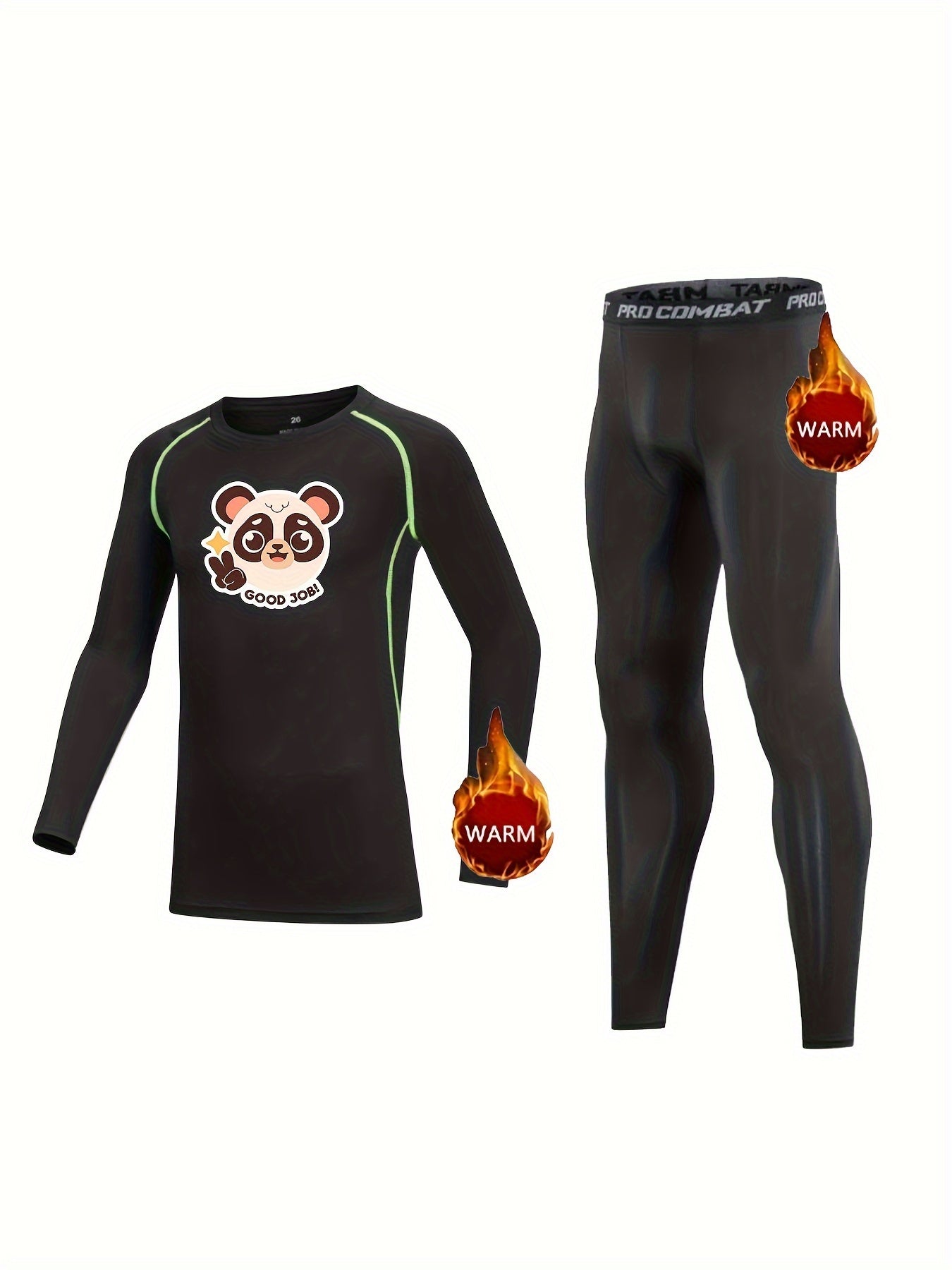 Kids Compression Fleece Set Crew Neck Pullover & Matching Pants