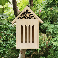Wooden Mason Bee House Insect Hotel for Beneficial Insect Habitat