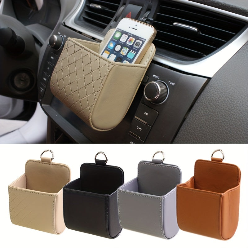 Car Air Outlet Storage Bag for Mobile Phone Change Sundries