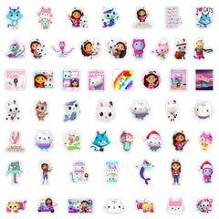 50pcs Doll Doodle Waterproof Stickers for DIY Creative Toys & Gifts